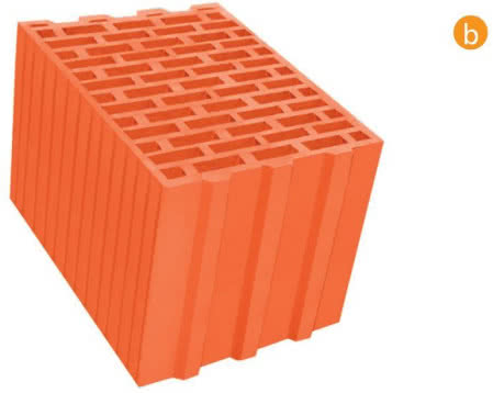 Pustak ceramiczny: poryzowany łączony na pióro i wpust 32,5 × 25 × 23,5 cm Pustak ceramiczny: poryzowany łączony na pióro i wpust 32,5 × 25 × 23,5 cm