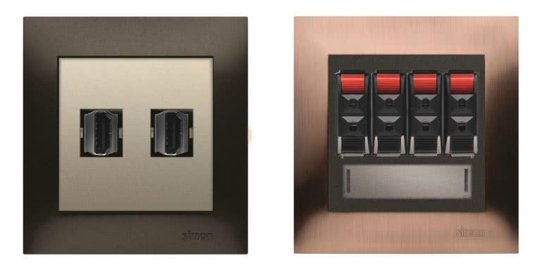 Gniazda multimedialne HDMI (po lewej) oraz głośnikowe (po prawej) Gniazda multimedialne HDMI (po lewej) oraz głośnikowe (po prawej)