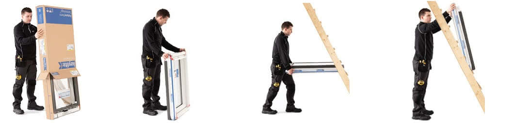 Etapy montażu okna z kątownikiem Flick-Fit Etapy montażu okna z kątownikiem Flick-Fit