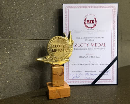 Złoty Medal dla Greinplast za panele kwarcowe.